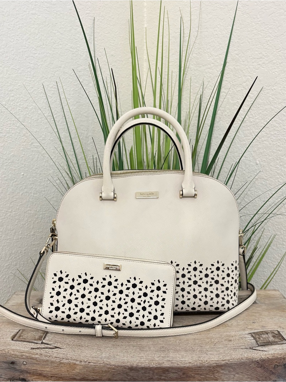 Kate Spade Laser Cut Crossbody With Matching Wallet